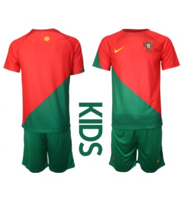 Maillot de foot le Portugal Domicile enfant Monde 2022 Manches Courte (+ pantalon court)